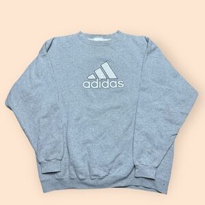 Vintage Adidas 1990s Crewneck Sweatshirt Men’s 2XL Gray Vtg 90s